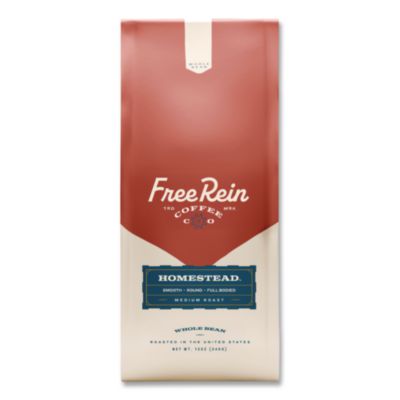 Free Rein Whole Bean Coffee Whole Bean Coffee, Homestead, 12 oz Bag