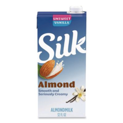 Silk® Almond Milk, Unsweetened Vanilla, 32 oz Aseptic Box
