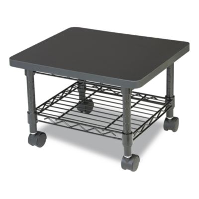 Underdesk+Printer%2fFax+Stand+Engineered+Wood+2+Shelves+19%22+x+16%22+x+13.5%22+Black+5206BL