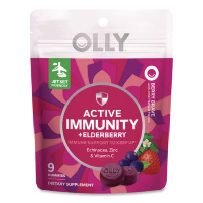 OLLY® Active Immunity + Elderberry Gummy, Berry Brave, 9/Pack