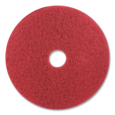 3M™ Red Buffer Floor Pads 5100 Low-Speed Buffer 5100 Floor Pads, 11" Diameter, Red, 5/Carton