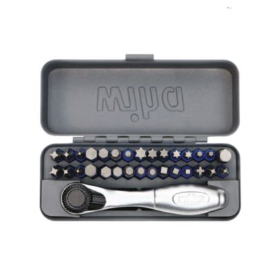 Wiha® 32-Piece GoBox TerminatorBlue Impact Bit Set with Mini Ratchet