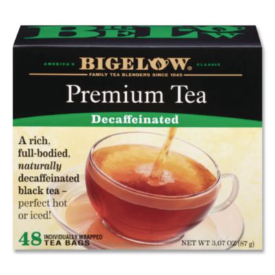 Bigelow+Tea+Single+Flavor+Tea+Decaffeinated+Black+48+Bags%2fBox+RCB00356