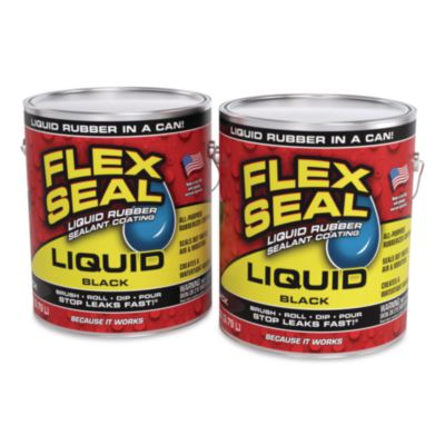 Flex Seal Products® Flex Seal Liquid Rubber Sealant Coating Liquid, 1 gal Can, Dries Black, 2/Carton