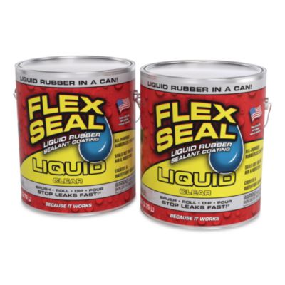 Flex Seal Products® Flex Seal Liquid Rubber Sealant Coating Liquid, 1 gal Can, Dries Clear, 2/Carton