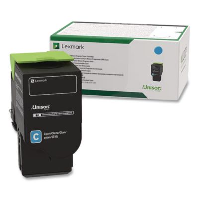 Lexmark+74C1HC0+Unison+12000+Page+High-Yield+Cyan+Toner+Cartridge
