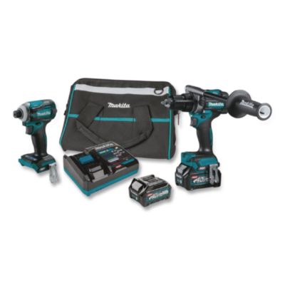 Makita 40V MAX XGT Brushless Lithium-Ion 1/2" Cordless Hammer Drill Driver and Four-Speed Impact Driver Combo Kit 40V MAX XGT Brushless Lithium-Ion 1/2" Cordless Hammer Drill Driver and Four-Speed Impact Driver Combo Kit (Reconditioned)
