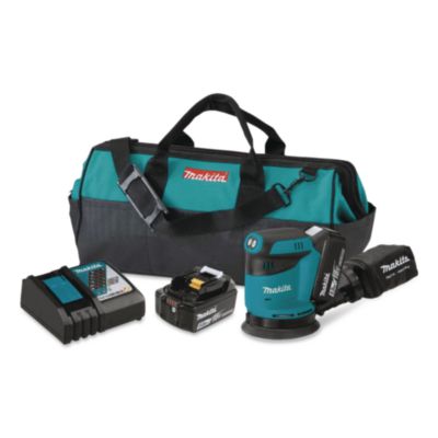 Makita 18V LXT Lithium-Ion 5" Cordless Random Orbit Sander Kit 18V LXT Lithium-Ion 5" Cordless Random Orbit Sander Kit, (Reconditioned), 3 Speeds
