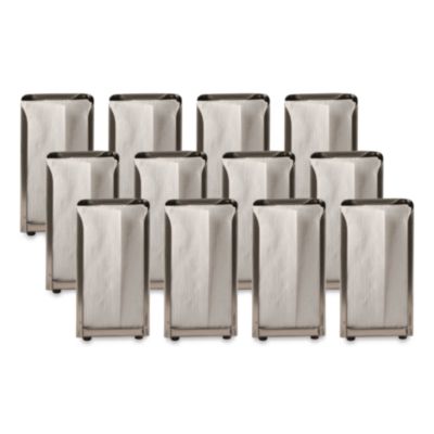 San Jamar® Venue Classic Tabletop Napkin Dispenser, 4.5 x 4.5 x 6, Stainless Steel, 12/Carton