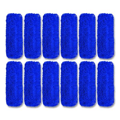 Gritt Commercial Microfiber Looped Dust Mop Pad Head Microfiber Looped Dust Mop Pad Head, 24 x 5, Blue, 12/Carton