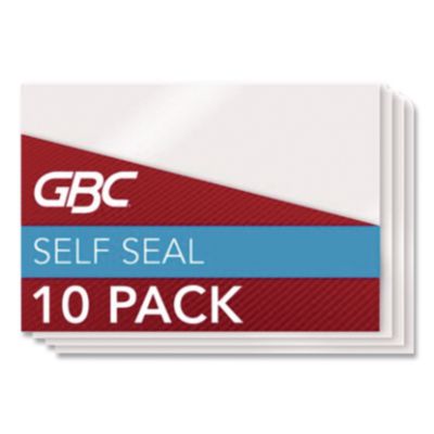 GBC+SelfSeal+Self-Adhesive+Laminating+Pouches+Gloss+Clear+10%2fPack+3745686CF