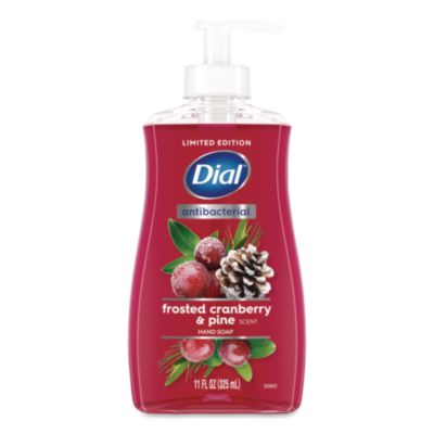 Dial® Antibacterial Liquid Hand Soap, Limited Edition, Frosted Cranberry and Pine Scent, 11 oz Pump Bottle