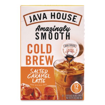 Java House® Amazingly Smooth Salted Carmel Latte Cold Brew Coffee Pod, 12/Box