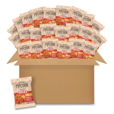 Pip's Heirloom Snacks™ Pipcorn Fries Pipcorn Fries, Fiery Cheddar, 1 oz Bag, 24/Carton