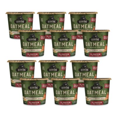 KODIAK® Maple Brown Sugar Oatmeal Power Cup, 2.12 oz Cup, 12/Carton
