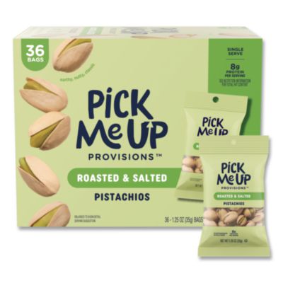 Pick Me Up Provisions™ Roasted & Salted Pistachios Roasted and Salted Pistachios, In Shell, 1.25 oz Packet, 36/Box