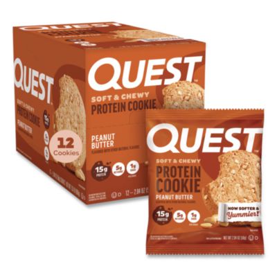 Gluten Free Protein Cookies Peanut Butter 2.04 oz Pack 12/Box QUN00605