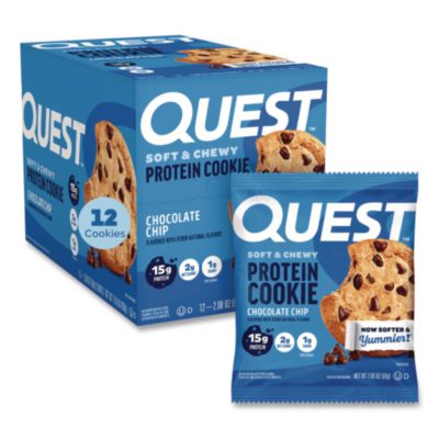 Quest® Gluten Free Protein Cookies, Chocolate Chip, 2.08 Pack, 12/Box