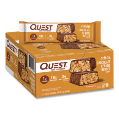Quest® Protein Bars, Chocolate Peanut Butter, 1.9 oz Bar, 12/Box