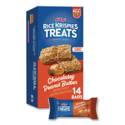 Kellogg's® Rice Krispies Treats Crispy Rice Squares, Chocolatey Peanut Butter, 0.78 oz Bar, 14/Box