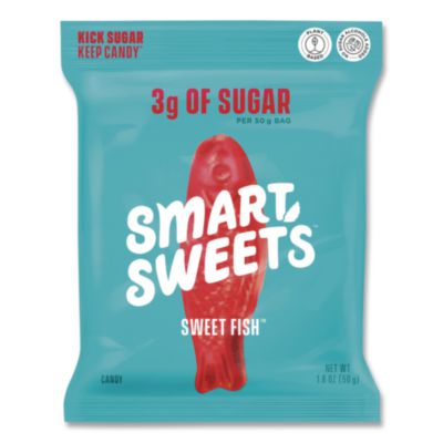 Smart Sweets® Sweet Fish Gummy Candy, Berry, 1.8 oz Packet, 12/Box