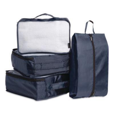 4-Piece Packing Cube Set Assorted Sizes Navy BOLP0002