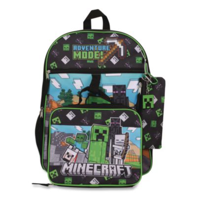 Bioworld® Minecraft 5-Piece Backpack Set, 12 x 5 x 16, Multicolor