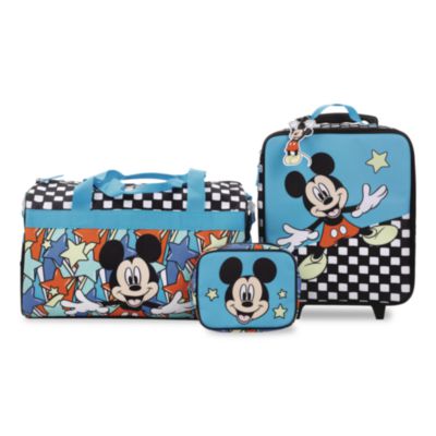 Bioworld® Four-Piece Mickey Mouse Carry-On Luggage Set, 11.75 x 6 x 14