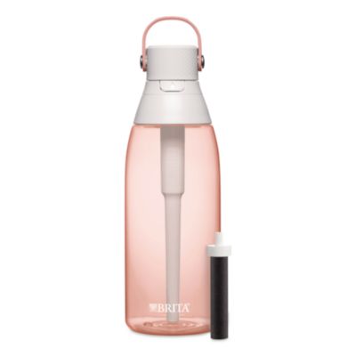 Brita® Plastic Filtered Water Bottle, 36 oz, Blush