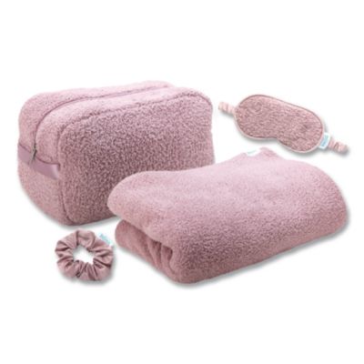 Bliss Travel Blanket Set Travel Blanket Set, Mauve