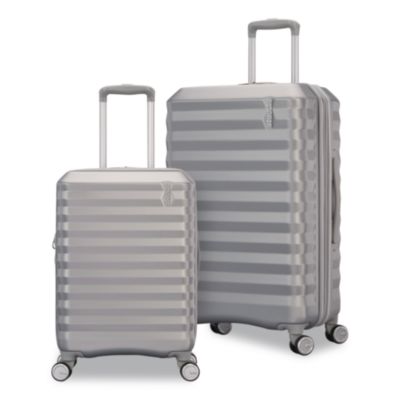 Color Vault Hardside Spinner Suitcase Set 11 x 11 x 24 Silver 1539511776