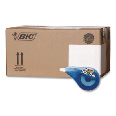 BIC® Wite-Out Brand EZ Correct Correction Tape, Non-Refillable, 0.17" x 39.33 ft, Randomly Assorted Dispenser Colors, 36/Carton