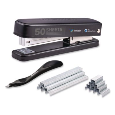 Bostitch® Titan Heavy-Duty Desktop Stapler, Value Pack, 50-Sheet Capacity, Black