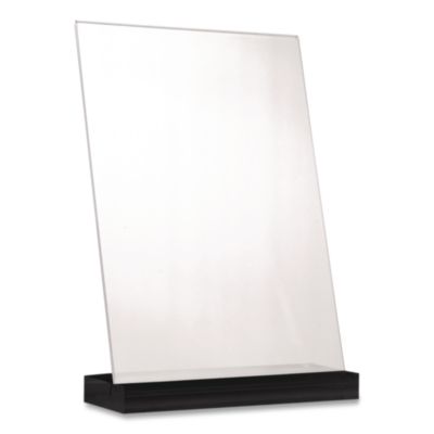 Global Printed Products Acrylic Sign Holder with Black Angled Base Acrylic Sign Holder with Black Angled Base, 5 x 7 Insert