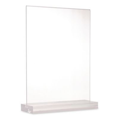 Global Printed Products Acrylic Sign Holder with Dual Function Base Acrylic Sign Holder with Dual Function Base, 8.5 x 11 Insert