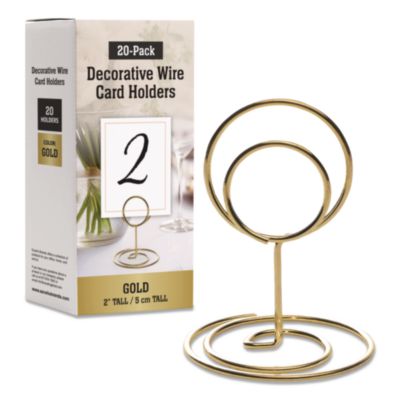 Decorative Wire Card Holders Gold Frame 20/Pack WRHLDRGLD