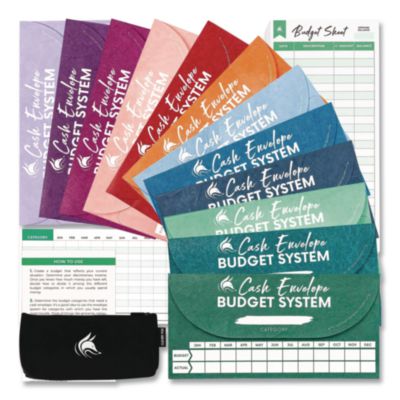 Clever Fox® Budgeting Envelope System, 6.7 x 3.3, Assorted Colors