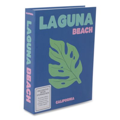 DesignWorks Ink® Magnetic Storage Book Box, Laguna, 7.5 x 1.75 x 9.75, Blue