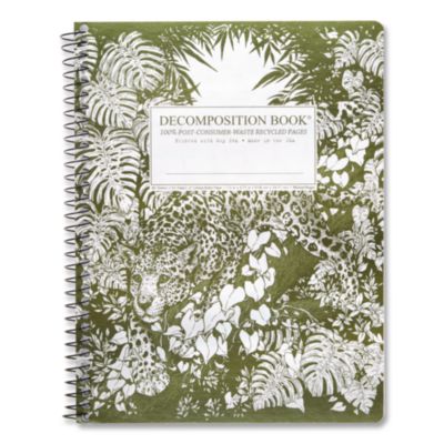 DECOMPOSITION® Spiral Composition Book, Medium/College Rule, Jaguar, (80) 9.75 x 7.5 Sheets