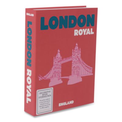 DesignWorks Ink® Magnetic Storage Book Box, London, 7.5 x 1.75 x 9.75, Red