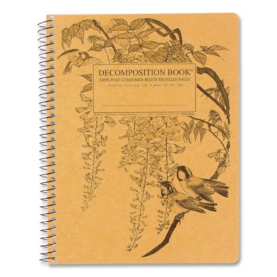 DECOMPOSITION® Spiral Composition Book, Medium/College Rule, Leafy Perch, (80) 9.75 x 7.5 Sheets