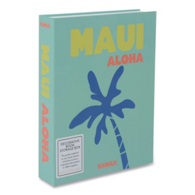 DesignWorks Ink® Magnetic Storage Book Box, Maui, 7.5 x 1.75 x 9.75, Green