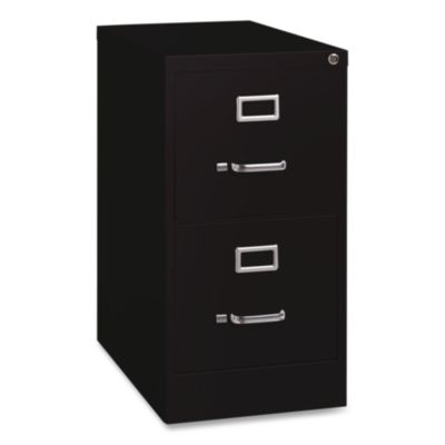 Commercial Vertical Letter File Cabinet 2 Letter-Size File Drawers 15 x 22 x 28.37 Black 17785
