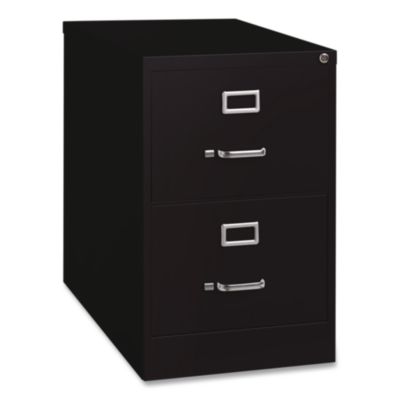 Commercial Vertical Legal File Cabinet 2 Legal Size File Drawers 18 x 26.5 x 28.37 Black 14103