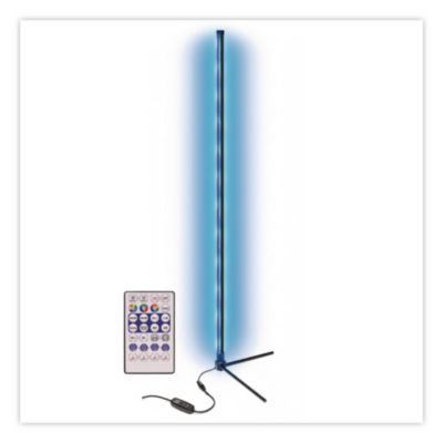 Excello Global Products® LED Corner Lamp, Multiple Lighting Colors, 49.5" Tall, Black Base