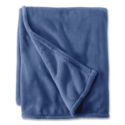 L.L.Bean® Wicked Plush Throw, 60 x 80, Deep Blue