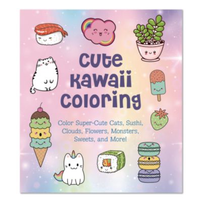 Quarto Cute Kawaii Coloring Book Cute Kawaii Coloring Book, All Ages, 128 Pages