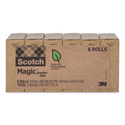 Scotch® Magic Greener Tape Refill, 1" Core, 0.75" x 25 yd, Transparent, 6 Rolls/Pack
