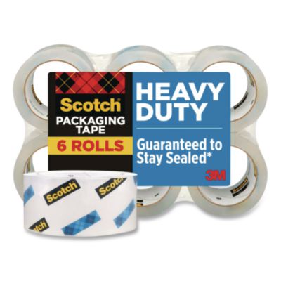 Scotch® 3850 Heavy-Duty Packaging Tape, 3" Core, 1.88" x 43.7 yds, Clear, 6/Pack