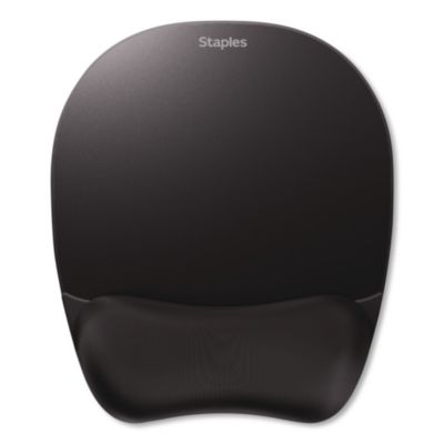 Staples TECH Foam Non-Skid Mouse Pad/Wrist Rest Combo Foam Non-Skid Mouse Pad/Wrist Rest Combo, 8.07 x 9.48, Black